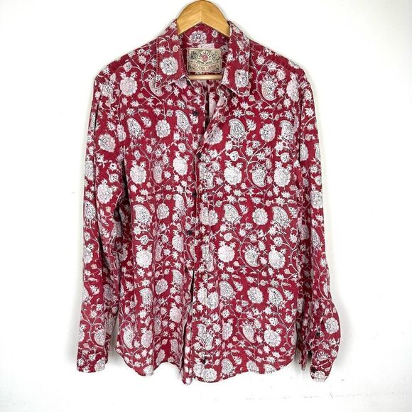 Polo Jean Company VTG Red Paisley Button Up Shirt L - Picture 1 of 9